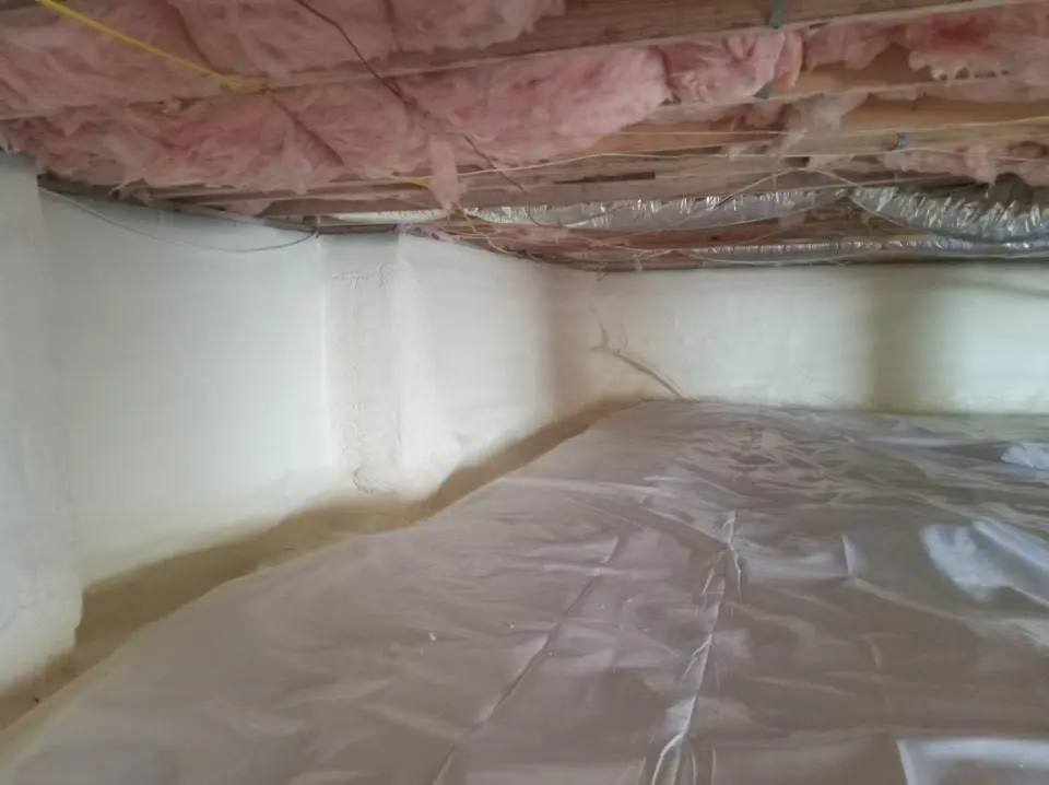 Crawl space encapsulation with closed-cell spray foam for Roof Leak Repair in Liberty Triangle